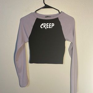 Long sleeve crop top